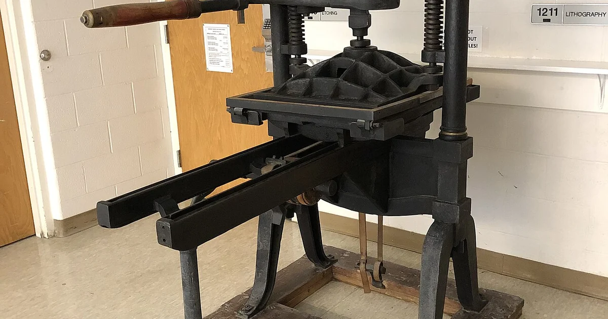 An ~1890 Reliance Printing Press.